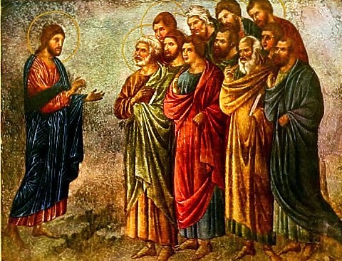 Jesus sends the Apostles c.1300 Duccio Di Buoninsegna